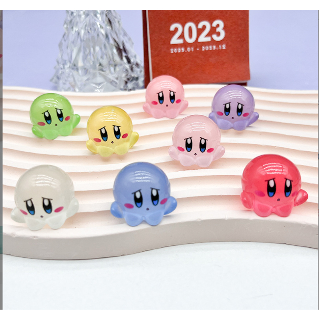 Mô hình bạch tuộc dễ thương  dạ quang nhiều màu phát sáng trang trí nhà búp bê, DIY