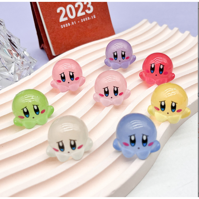 Mô hình bạch tuộc dễ thương  dạ quang nhiều màu phát sáng trang trí nhà búp bê, DIY