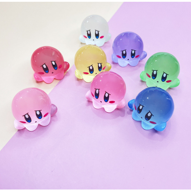 Mô hình bạch tuộc dễ thương  dạ quang nhiều màu phát sáng trang trí nhà búp bê, DIY