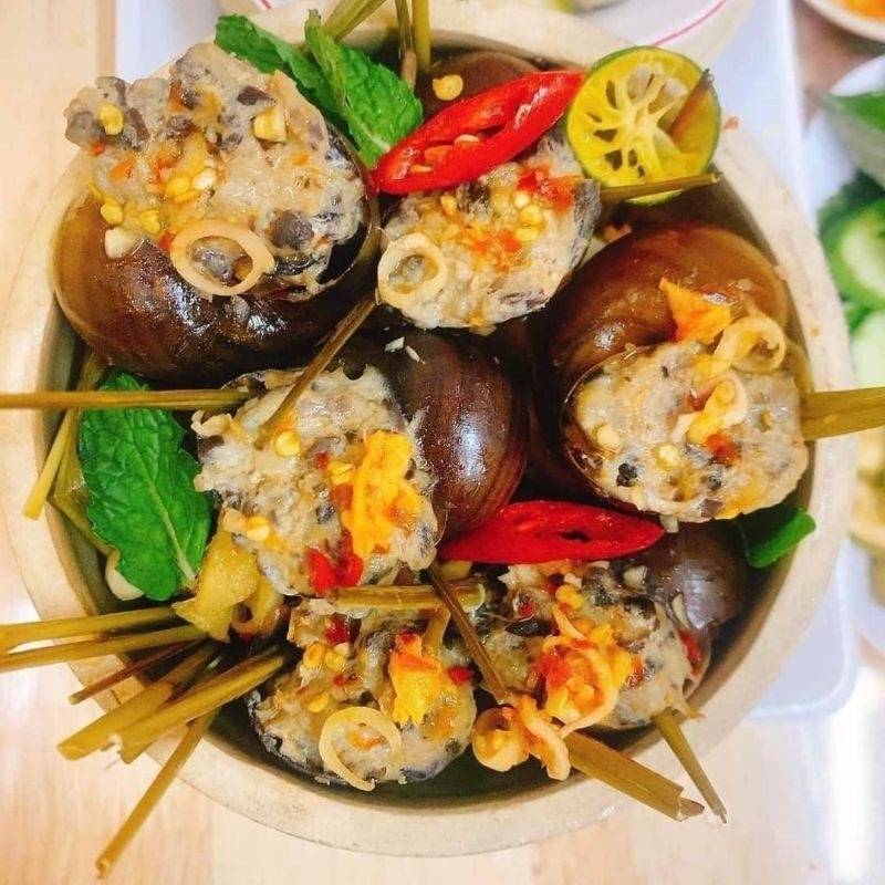 Ốc Bươu Nhồi Thịt dai ngon 1 vĩ 8-12 con