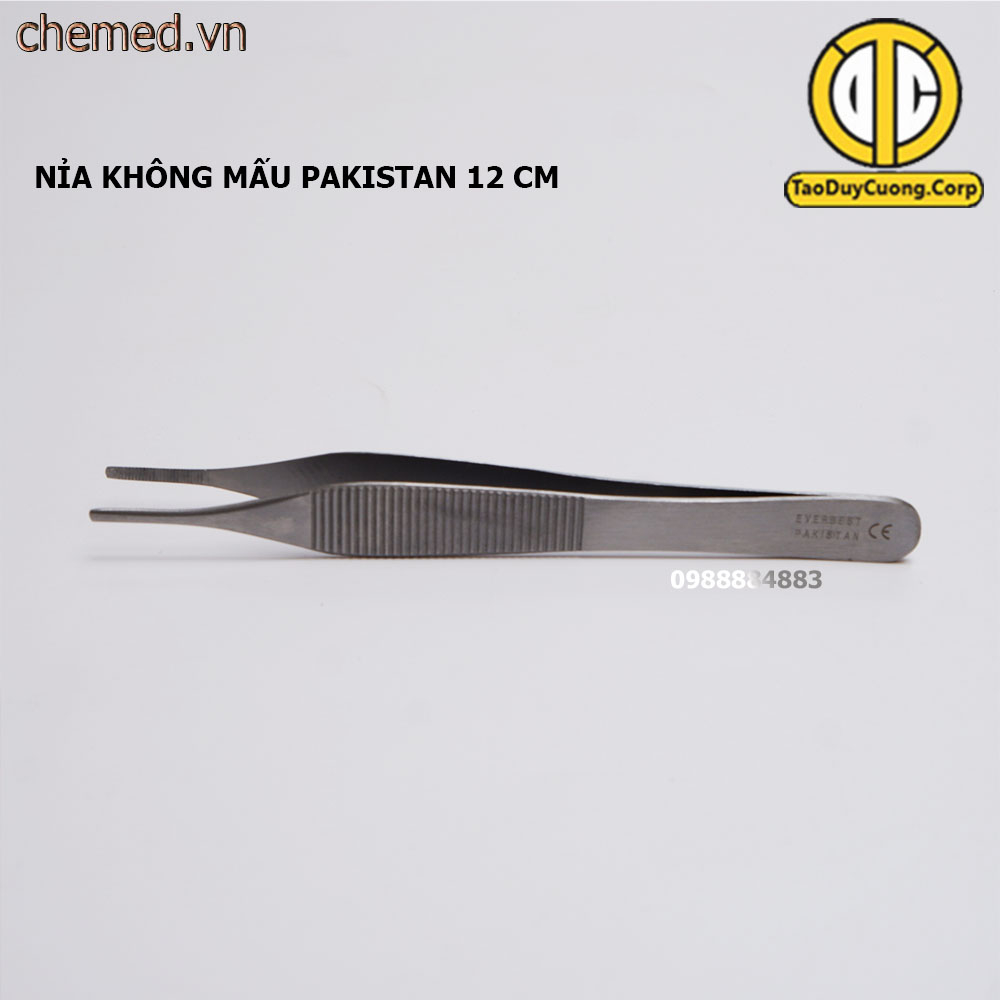 Nỉa adson y tế không mấu và có mấu Pakistan 12cm dùng trong phẫu thuật, thẩm mỹ