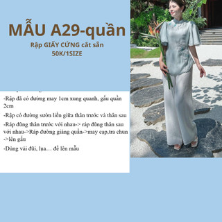 RẬP GIẤY CỨNG CẮT SẴN QUẦN A29