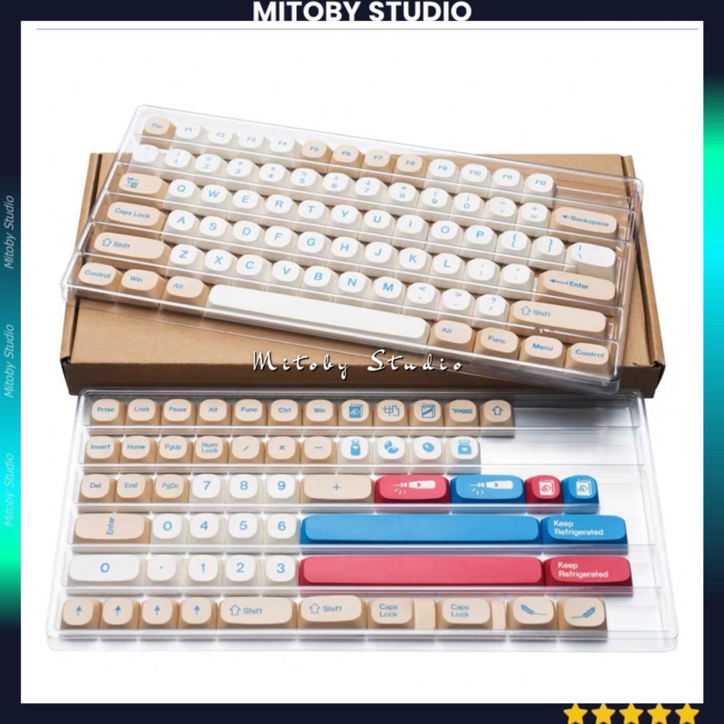 Keycap MA Soy Milk MA Profile chất liệu PBT dyesub dùng trên nhiều layout bàn phím cơ - Mitoby Studio