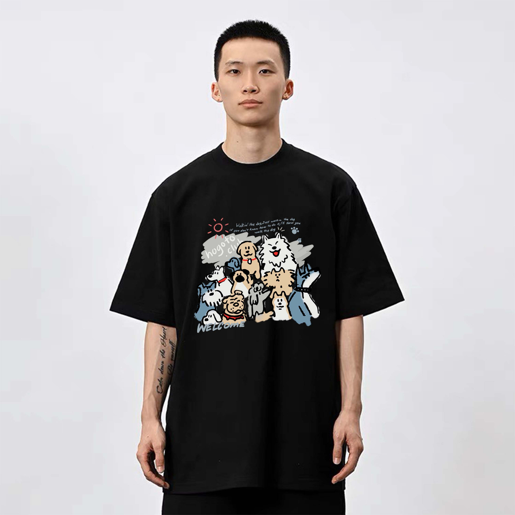 Áo thun THE DOG shop Hogotoclub unisex 100% cotton định lượng 230gsm