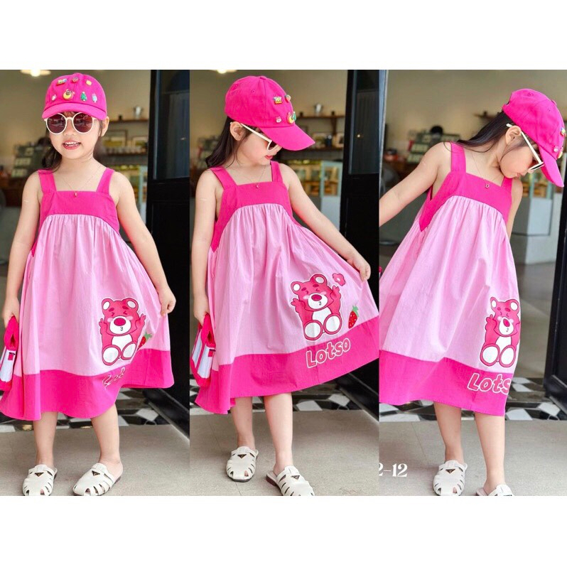 Váy gấu dâu lotso size 1 nhiều mã giá rẻ
