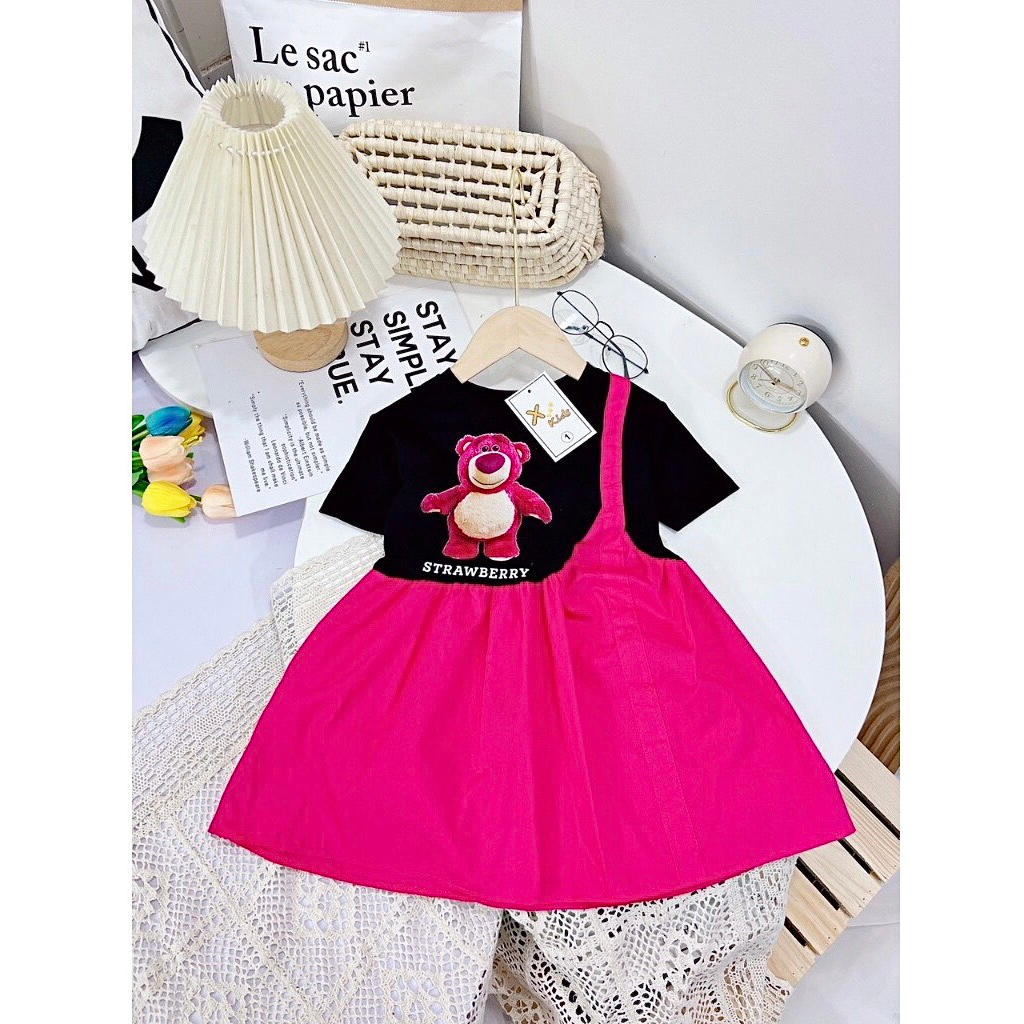 Váy gấu dâu lotso size 1 nhiều mã giá rẻ