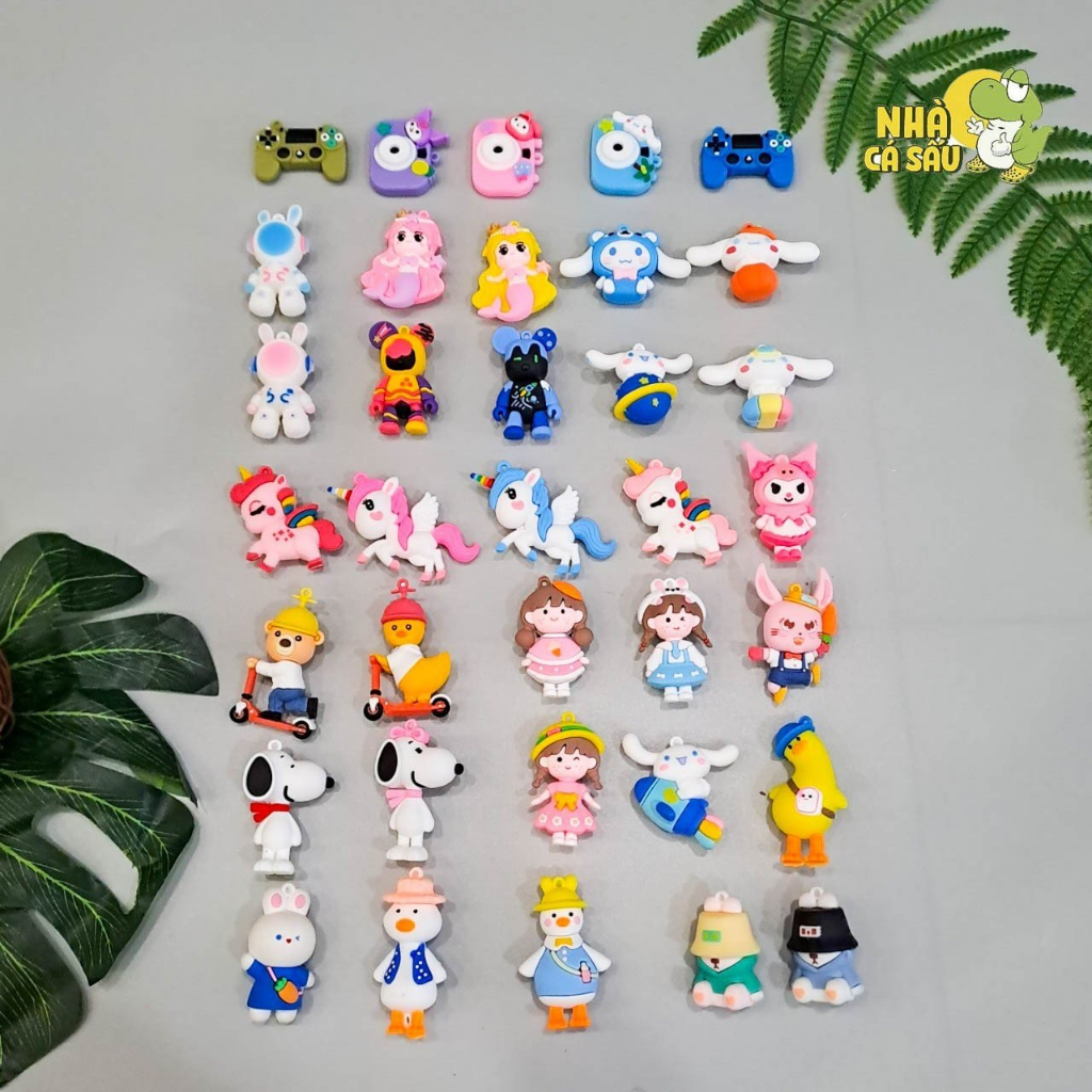 Jibbitz charms búp bê to gắn dép cross, charm sticker gắn dép cross - Nhà Cá Sấu