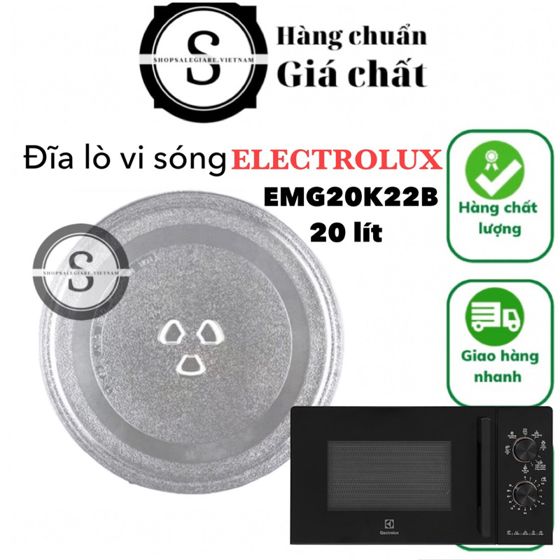 Đĩa lò vi sóng Electrolux EMG20K22B (20 lít) chính hãng - đĩa quay lò vi sóng electrolux emg20k22b