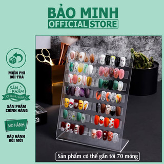 Bảng bày móng nails - Bảng trưng bày móng nails mẫu - Khung trưng bày móng mẫu mica - Bảng mica trong gắn mẫu