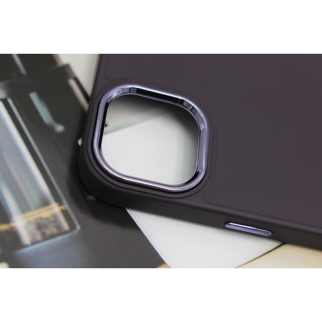 Ốp Điện Thoại màu trang nhã phối viền camera mạ kim loại P18 KOLEAD Cho iPh 14 Pro Max plus 13 12 11 Pro Max