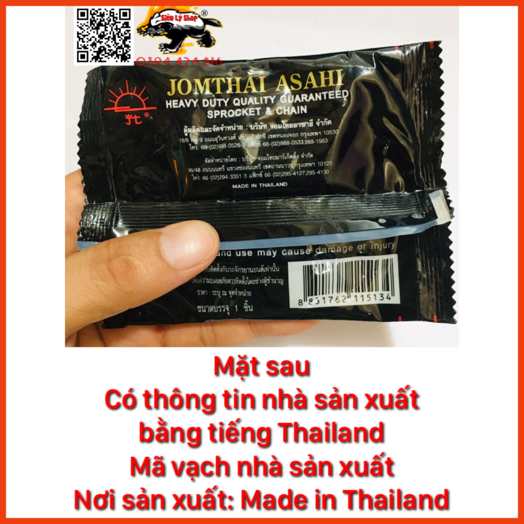 Nhông Mặt trời Thái Lan 15T 14T cho xe Yamaha, Honda