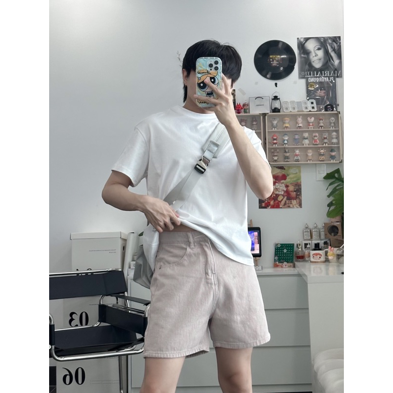 QUẦN SHORT NAM-CHẤT LIỆU JEAN có 5 màu pastel định lượng vải 340gsm