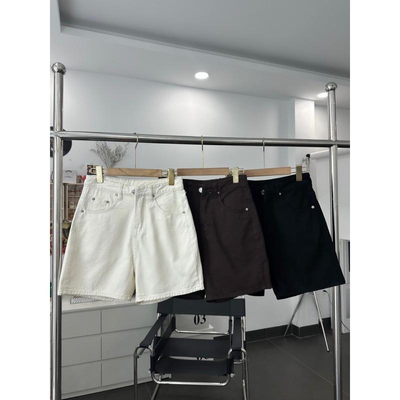 QUẦN SHORT NAM-CHẤT LIỆU JEAN có 5 màu pastel định lượng vải 340gsm