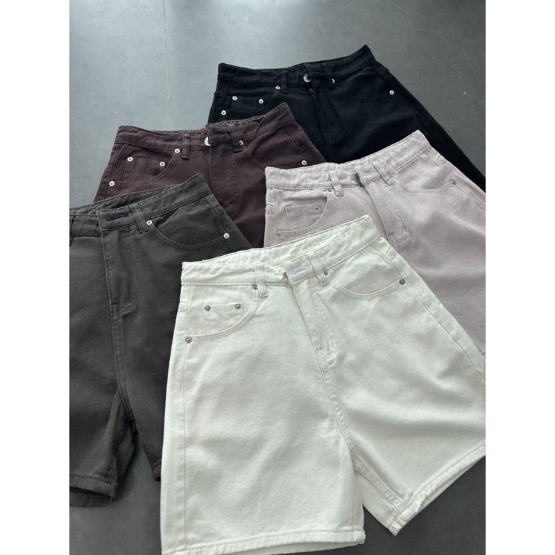 QUẦN SHORT NAM-CHẤT LIỆU JEAN có 5 màu pastel định lượng vải 340gsm