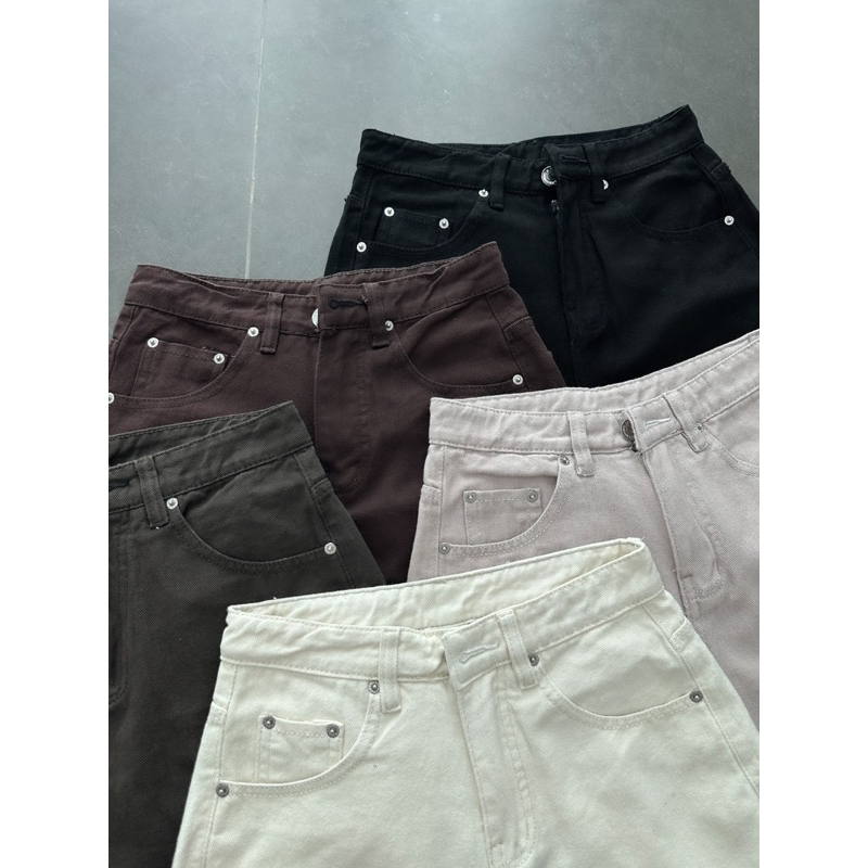 QUẦN SHORT NAM-CHẤT LIỆU JEAN có 5 màu pastel định lượng vải 340gsm