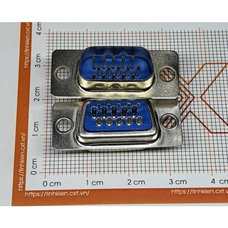 Đầu DB15 đực thẳng 3 hàng chân - Hàn dây