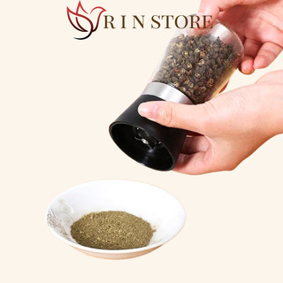Cối Xay Tiêu Hạt Khô Cầm Tay Lọ Thủy Tinh Cao Cấp 13cm x 6cm 150ml Tiện Lợi RIN