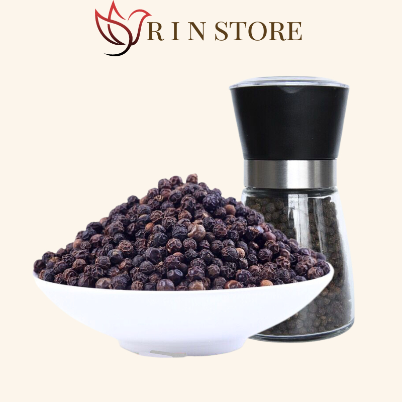 Cối Xay Tiêu Hạt Khô Cầm Tay Lọ Thủy Tinh Cao Cấp 13cm x 6cm 150ml Tiện Lợi RIN