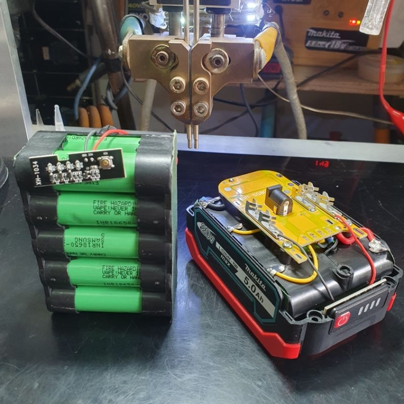 PIN ĐÓNG MAKITA 18V/10 CELLS SAMSUNG 25R - DUNG LƯỢNG 5000MAH / XẢ 50A