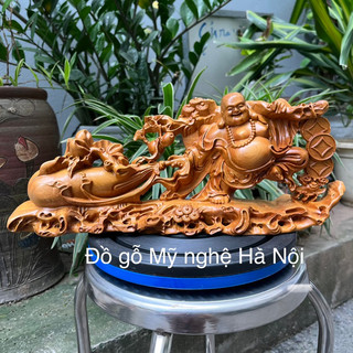 Tượng phật di lặc kéo bao gỗ thơm