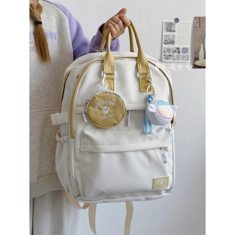 Balo viền màu pastel chống thấm xinh xinh
