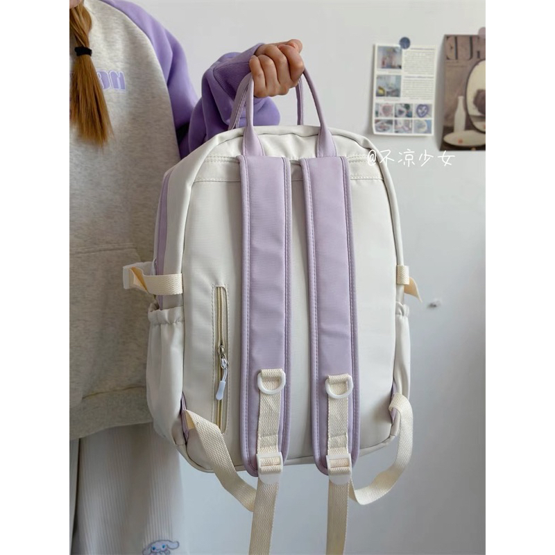 Balo viền màu pastel chống thấm xinh xinh