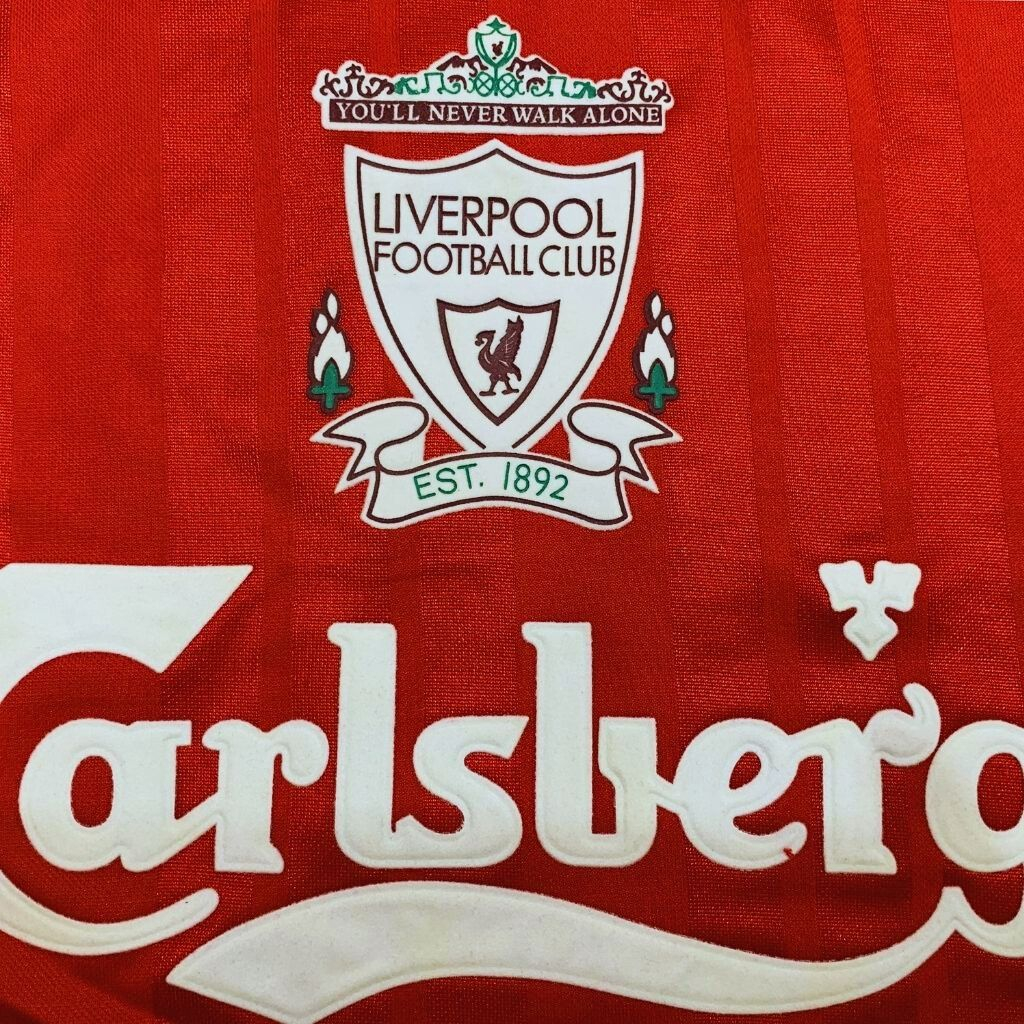 Áo bóng đá retro Liverpool 1993 màu đỏ vải Cotton Polyester thời trang blockcore