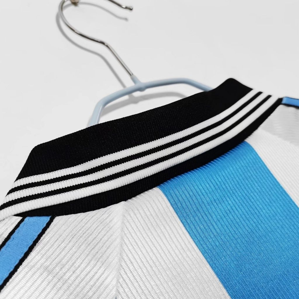 Áo bóng đá retro Argentina 1998 vải Cotton Polyester thời trang blockcore
