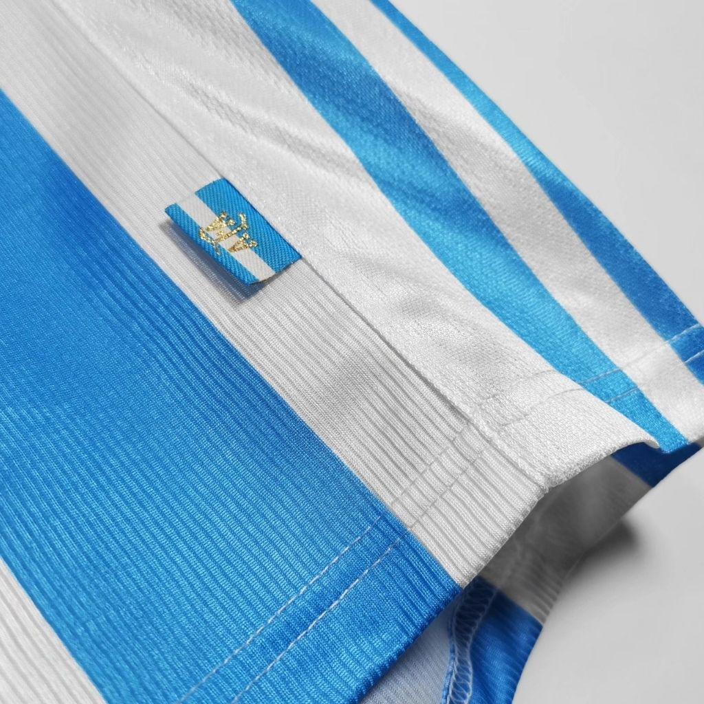 Áo bóng đá retro Argentina 1998 vải Cotton Polyester thời trang blockcore