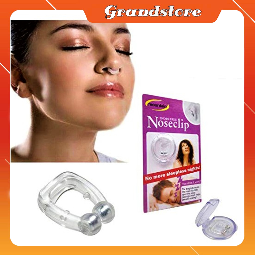 Dụng cụ kẹp mũi chống ngáy khi ngủ silicon Noseclip, kẹp lỗ mũi silicon giảm tiếng ngáy ngủ hạn chế ngủ ngáy hiệu quả