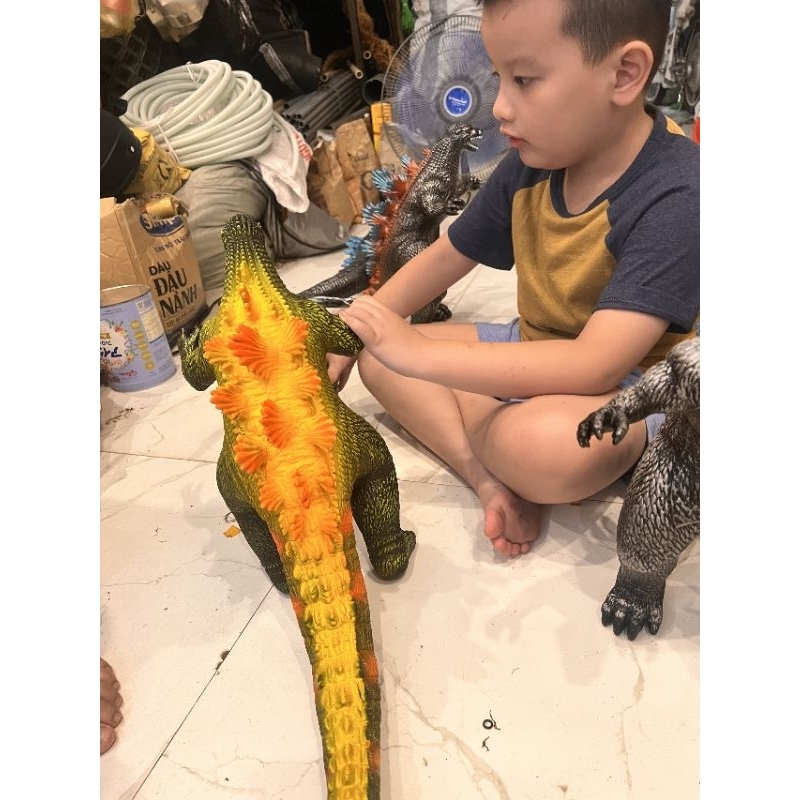 Quái vật khủng long godzilla cao su 80cm cao 42cm ,khủng long cao su có âm thanh dài 80cm