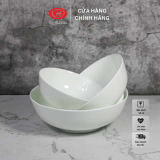 Bát tô sứ xương trắng trơn sứ Minh Châu - Bone