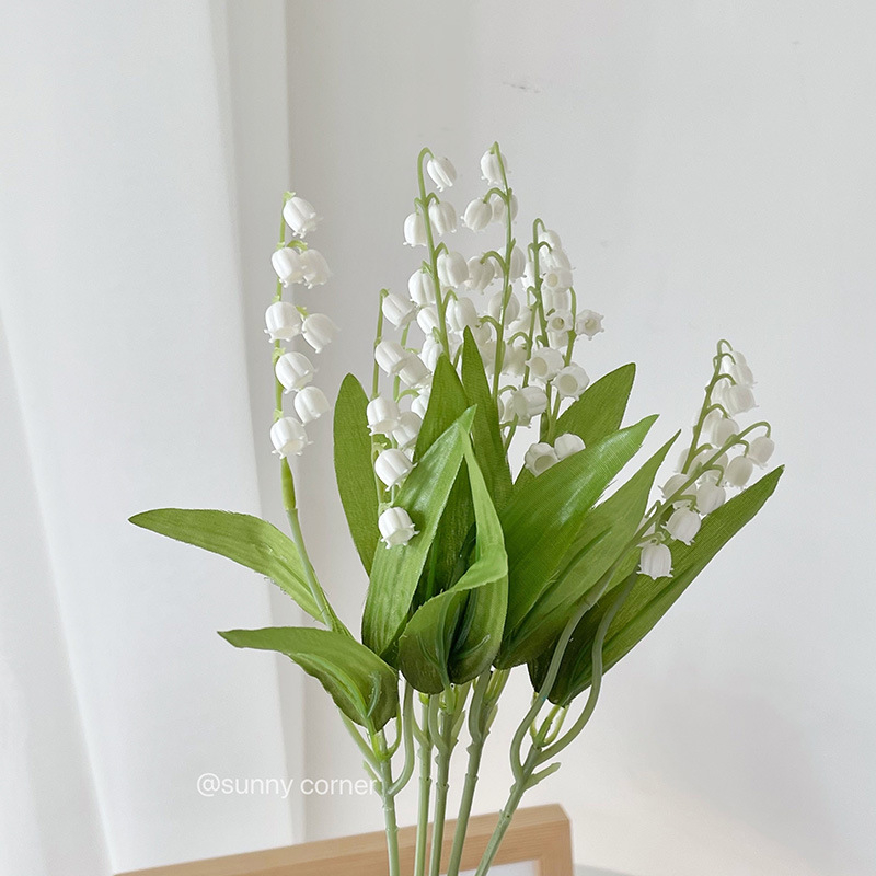 Combo chùm 6 cành hoa linh lan trắng decor trang trí nhà cửa
