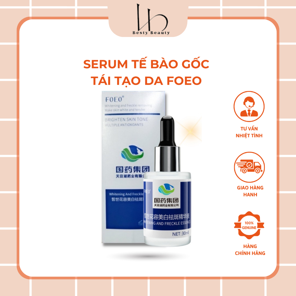 Serum Tế Bào Gốc Tái Tạo Da FOEO Tinh Chất Dưỡng Da Trắng Sáng, Hỗ Trợ Giảm Sạm Nám, Tàn Nhang, Chống Lão Hóa 30ml - Be