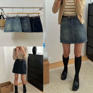 Chân váy jeans ngắn túi ngang cici 2025 cherry coco