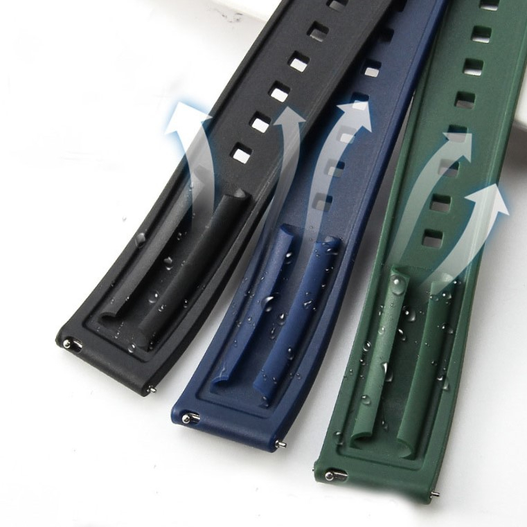 Dây đồng hồ cao su 20mm 22mm 24mm galaxy fit amazfit gts huawei fit dây đồng hồ silicon samsung watch 4 3 2 SL5