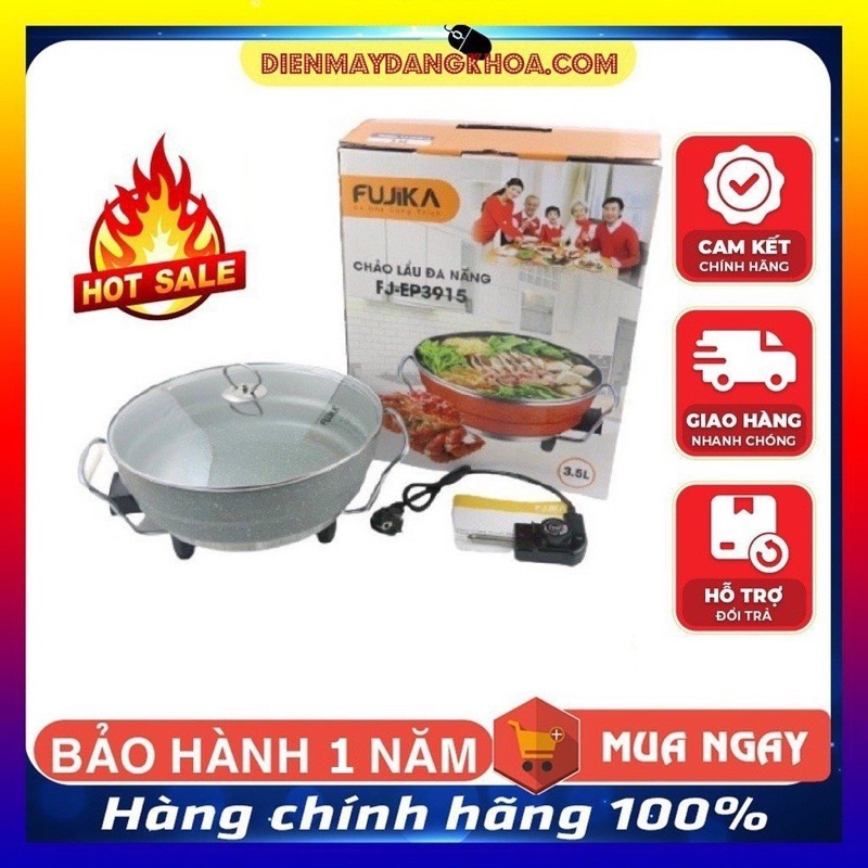 Nồi Lẩu Điện Đa Năng Vân Đá Fujika FJ-EP3915 3,5 lít