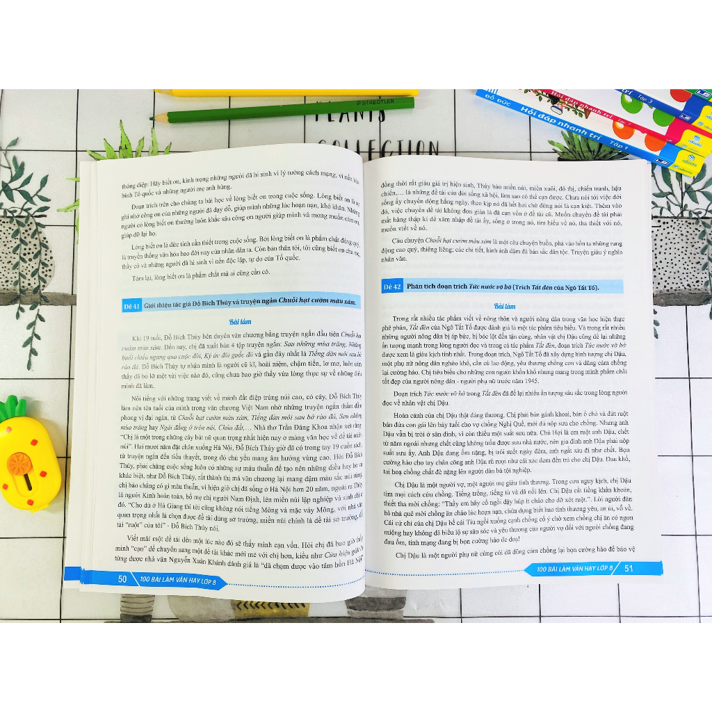 Sách - 100 Bài Làm Văn Hay Lớp 8 - Biên soạn theo chương trình GDPT mới - ndbooks