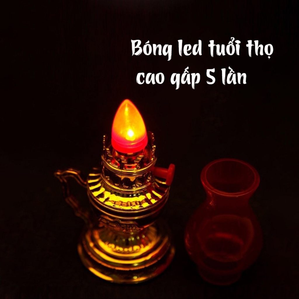 Đèn thờ cúng để bàn dùng pin AAA bóng led độ bền cao , đèn thờ sài pin , đèn thờ vĩnh cửu , đèn trang trí bàn thờ