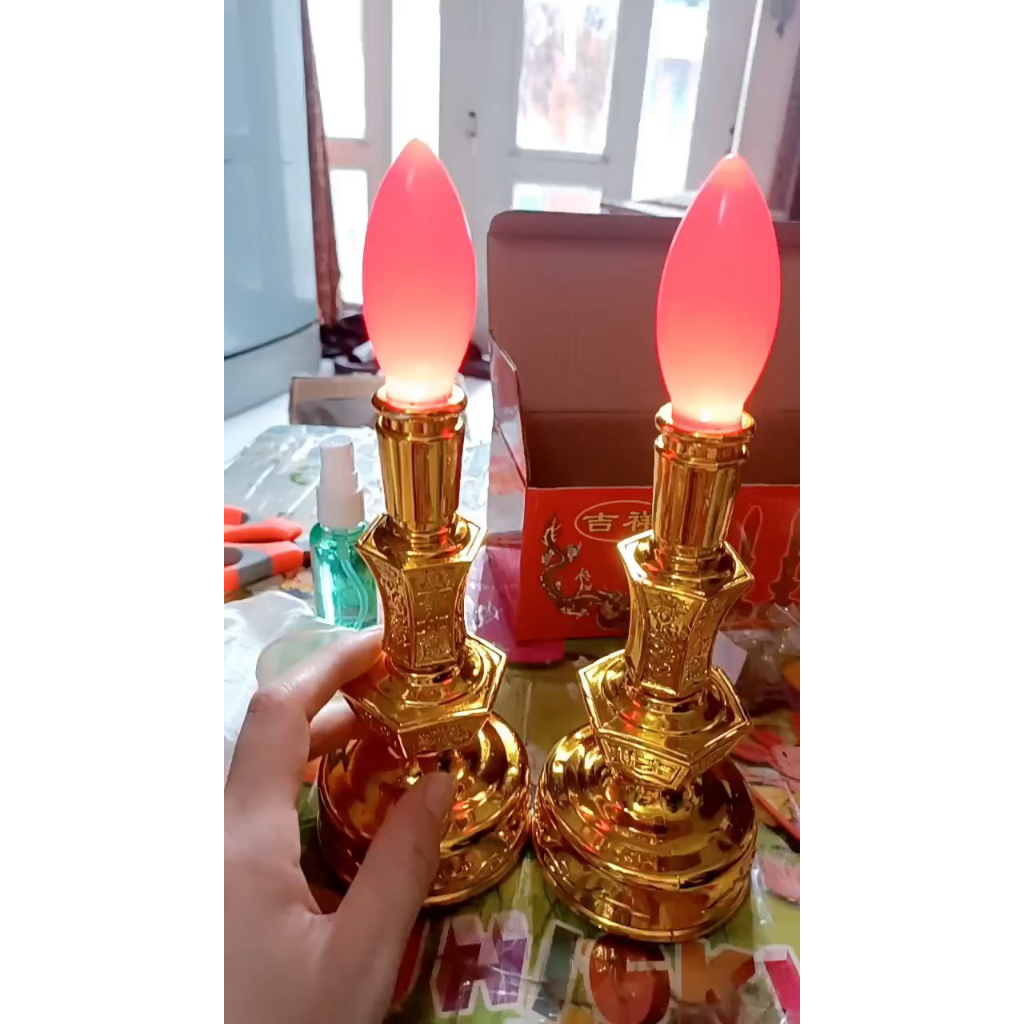 Đèn thờ cúng để bàn dùng pin AAA bóng led độ bền cao , đèn thờ sài pin , đèn thờ vĩnh cửu , đèn trang trí bàn thờ