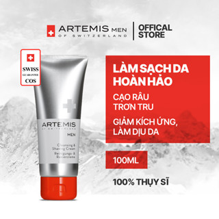 ARTEMIS MEN Cleansing & Shaving Cream - Sữa rửa mặt kết hợp cạo râu cho nam giới 2in1 Làm sạch tối ưu tiện lợi 100ml