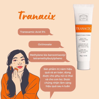 Hàng cty] kem dưỡng sáng da, mờ thâm nám sạm, giảm đốm nâu tranacix cream giúp mờ nám 30g