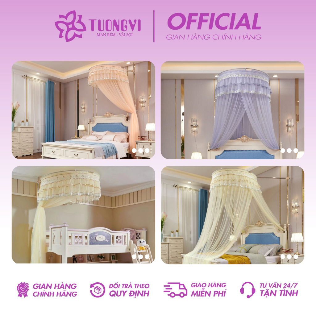 MÙNG CÔNG CHÚA CAO CẤP TƯỜNG VI - KHÔNG KHOAN TƯỜNG - CHẤT LƯỢNG TỐT- FULL SIZE- DỄ LẮP RÁP