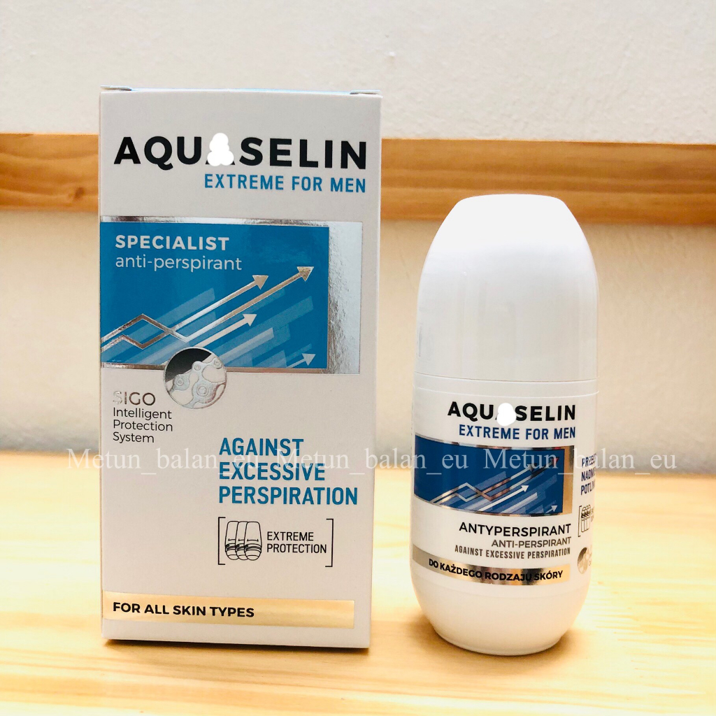 Lăn khử mùi Aquaselin nam extreme for men không mùi giảm mồ hôi hiệu quả lên 72H 50ml