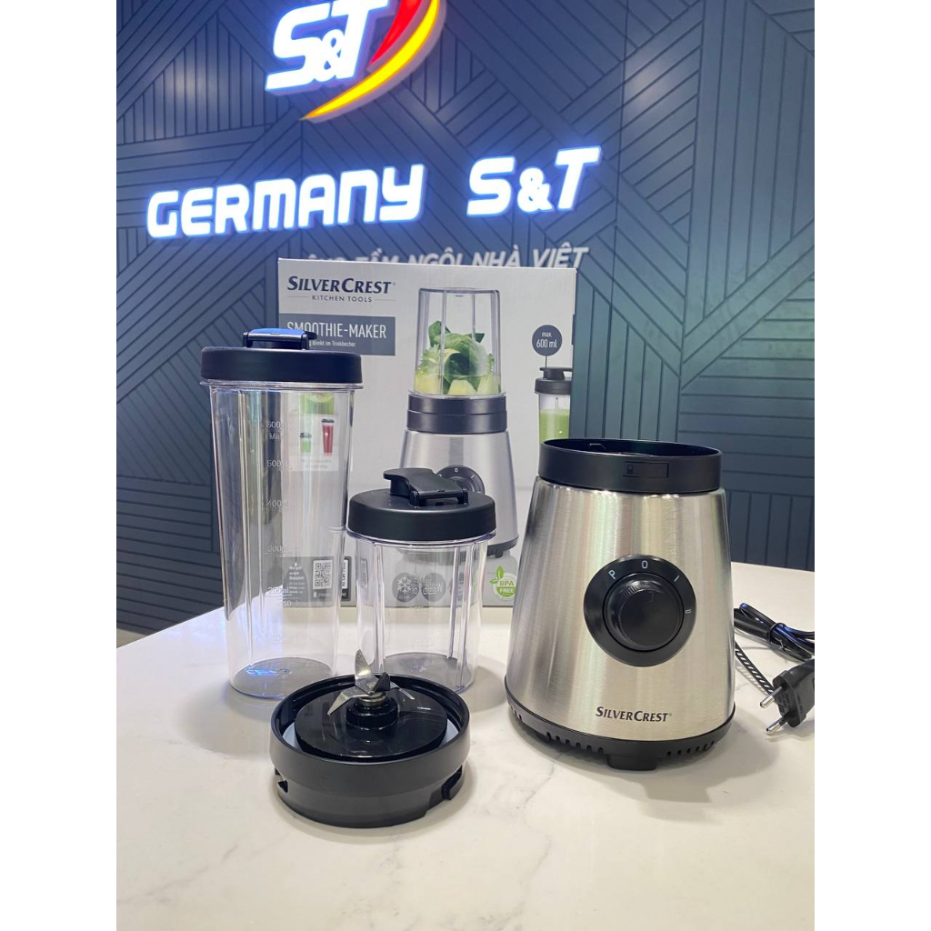Máy xay sinh tố mini SILVERCREST Mix & Move Nội địa Đức, máy xay đa năng, cối xay sinh tố GermanySnT