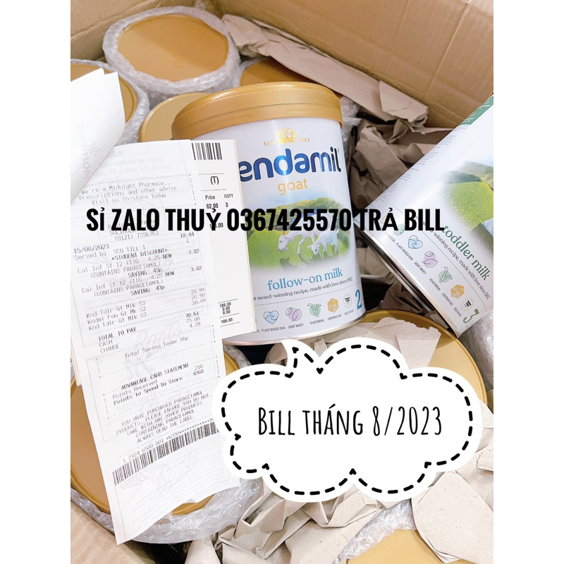 Sữa Kendamil Dê đạm A2 Số 1, 2 ,3 - Hộp 800g