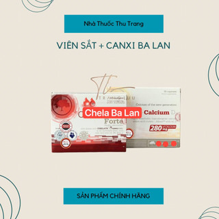 Chính hãng- công ty - sắt và canxi chela ba lan hộp 30 viên