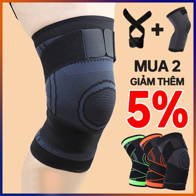 Bó Gối Thể Thao Có Đai Quấn Trợ Lực, Băng Bảo Vệ Đầu Gối Hỗ Trợ Khi Chơi Đá Bóng, Bóng Chuyền, Gym(1 Chiếc) | REALSHOP97