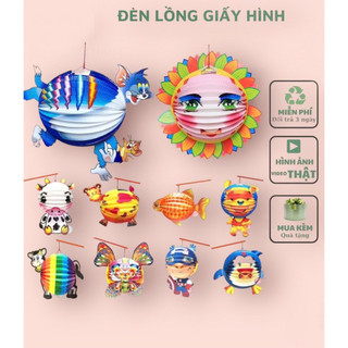 Đèn Lồng giấy xếp hình. Đèn lồng cho bé [ giao ngẫu nhiên mẫu ]