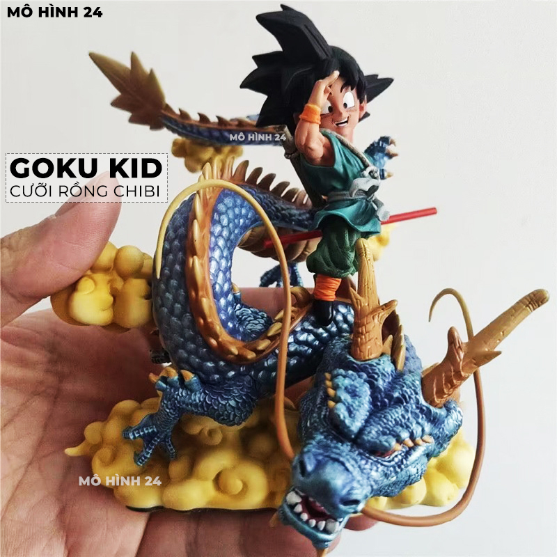 Mô hình Son Goku KID Cưỡi rồng Chibi blue dragonball figure songoku giá rẻ đồ chơi cute giá rẻ